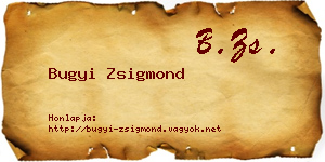 Bugyi Zsigmond névjegykártya