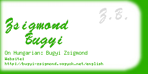 zsigmond bugyi business card